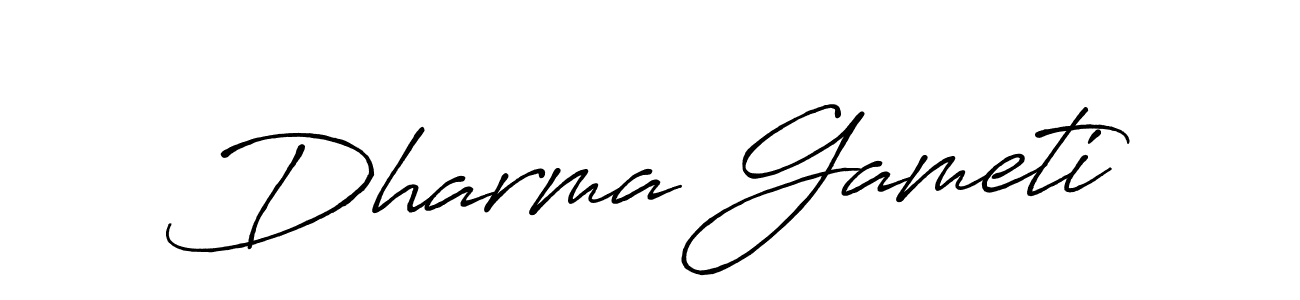 Make a beautiful signature design for name Dharma Gameti. With this signature (Antro_Vectra_Bolder) style, you can create a handwritten signature for free. Dharma Gameti signature style 7 images and pictures png