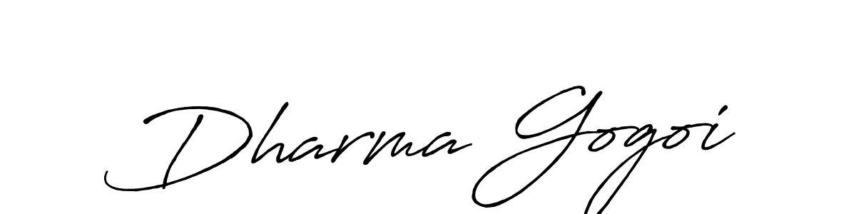 Use a signature maker to create a handwritten signature online. With this signature software, you can design (Antro_Vectra_Bolder) your own signature for name Dharma Gogoi. Dharma Gogoi signature style 7 images and pictures png