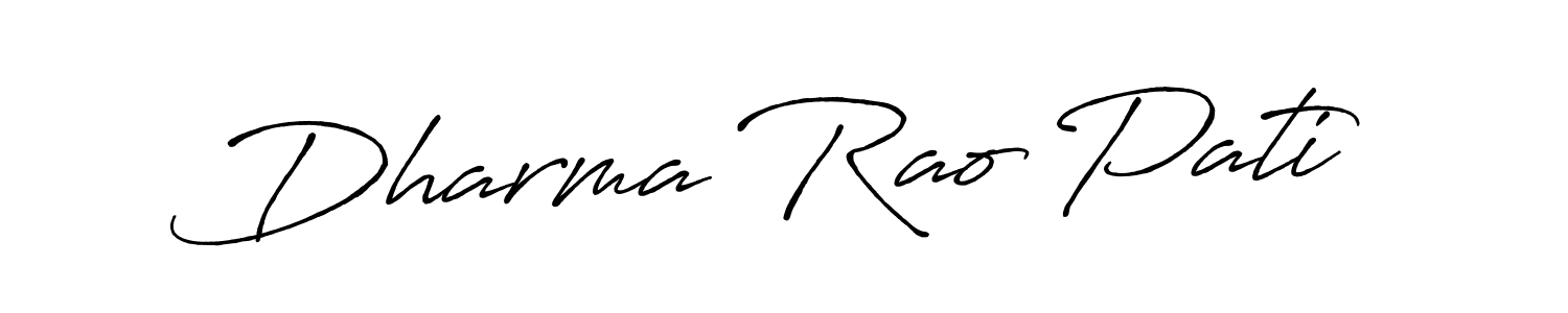 How to make Dharma Rao Pati signature? Antro_Vectra_Bolder is a professional autograph style. Create handwritten signature for Dharma Rao Pati name. Dharma Rao Pati signature style 7 images and pictures png