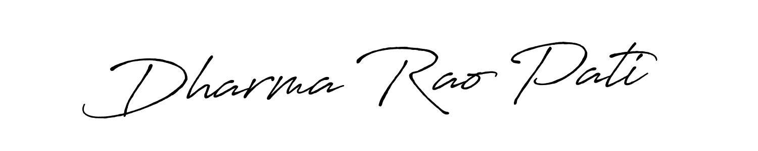 Also we have Dharma Rao Pati name is the best signature style. Create professional handwritten signature collection using Antro_Vectra_Bolder autograph style. Dharma Rao Pati signature style 7 images and pictures png