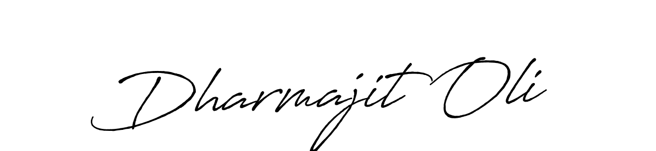 Create a beautiful signature design for name Dharmajit Oli. With this signature (Antro_Vectra_Bolder) fonts, you can make a handwritten signature for free. Dharmajit Oli signature style 7 images and pictures png