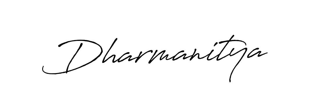 Once you've used our free online signature maker to create your best signature Antro_Vectra_Bolder style, it's time to enjoy all of the benefits that Dharmanitya name signing documents. Dharmanitya signature style 7 images and pictures png