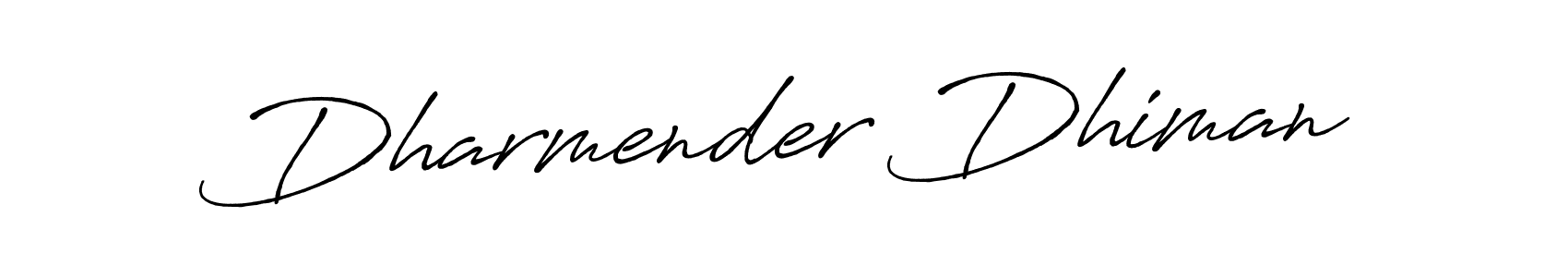 How to make Dharmender Dhiman name signature. Use Antro_Vectra_Bolder style for creating short signs online. This is the latest handwritten sign. Dharmender Dhiman signature style 7 images and pictures png