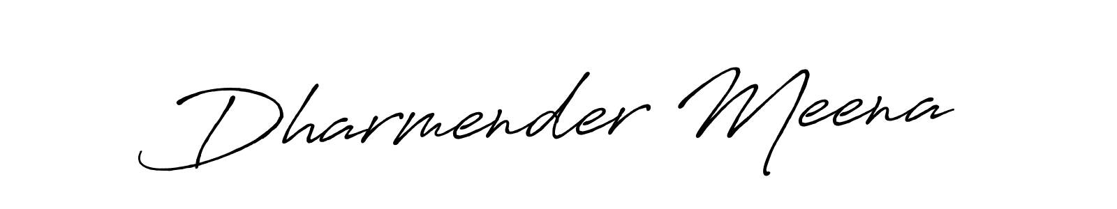 Also we have Dharmender Meena name is the best signature style. Create professional handwritten signature collection using Antro_Vectra_Bolder autograph style. Dharmender Meena signature style 7 images and pictures png