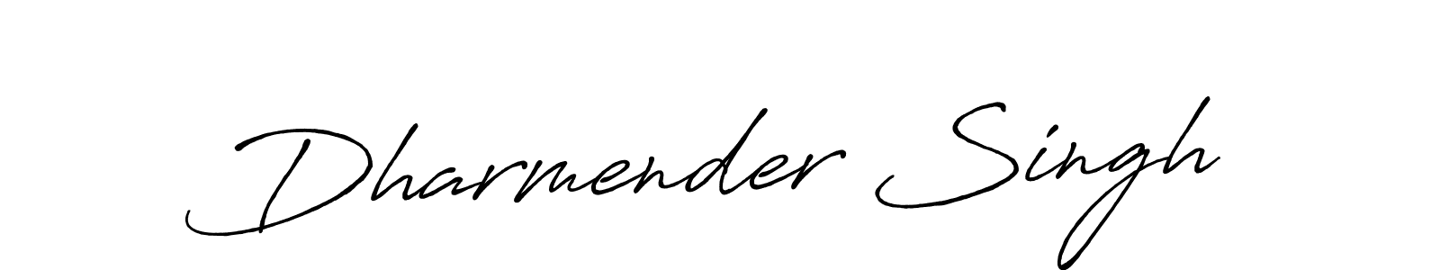 Create a beautiful signature design for name Dharmender Singh. With this signature (Antro_Vectra_Bolder) fonts, you can make a handwritten signature for free. Dharmender Singh signature style 7 images and pictures png