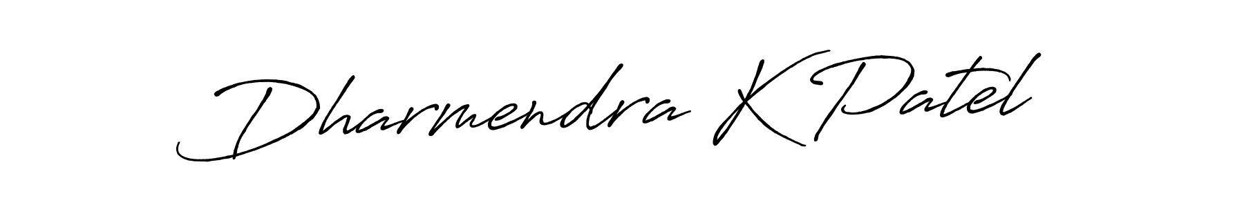How to make Dharmendra K Patel signature? Antro_Vectra_Bolder is a professional autograph style. Create handwritten signature for Dharmendra K Patel name. Dharmendra K Patel signature style 7 images and pictures png