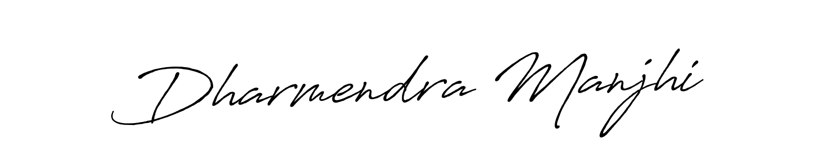 Also we have Dharmendra Manjhi name is the best signature style. Create professional handwritten signature collection using Antro_Vectra_Bolder autograph style. Dharmendra Manjhi signature style 7 images and pictures png