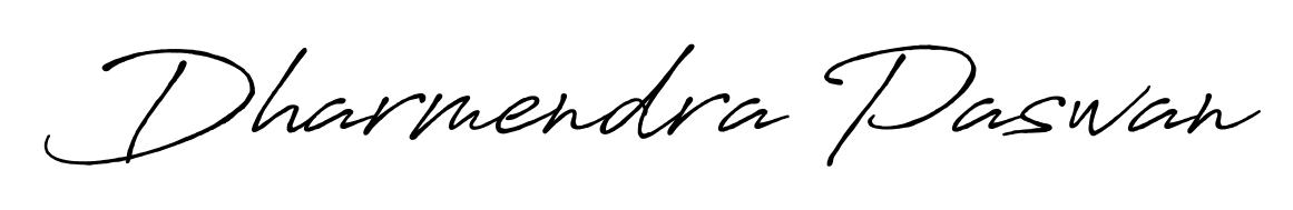 Discover the perfect balance of readability and style for Dharmendra Paswan with Antro_Vectra_Bolder font. Create your dream signature today. Dharmendra Paswan signature style 7 images and pictures png