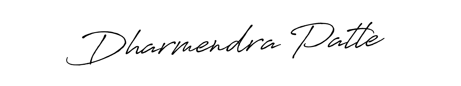 Make a beautiful signature design for name Dharmendra Patle. With this signature (Antro_Vectra_Bolder) style, you can create a handwritten signature for free. Dharmendra Patle signature style 7 images and pictures png