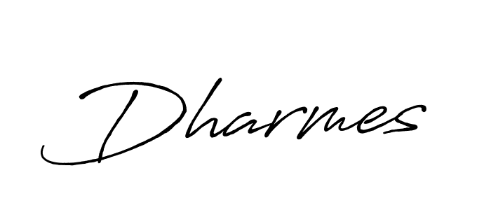 Dharmes stylish signature style. Best Handwritten Sign (Antro_Vectra_Bolder) for my name. Handwritten Signature Collection Ideas for my name Dharmes. Dharmes signature style 7 images and pictures png