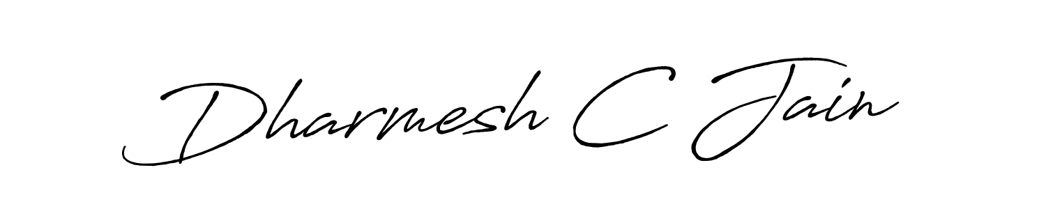 Dharmesh C Jain stylish signature style. Best Handwritten Sign (Antro_Vectra_Bolder) for my name. Handwritten Signature Collection Ideas for my name Dharmesh C Jain. Dharmesh C Jain signature style 7 images and pictures png
