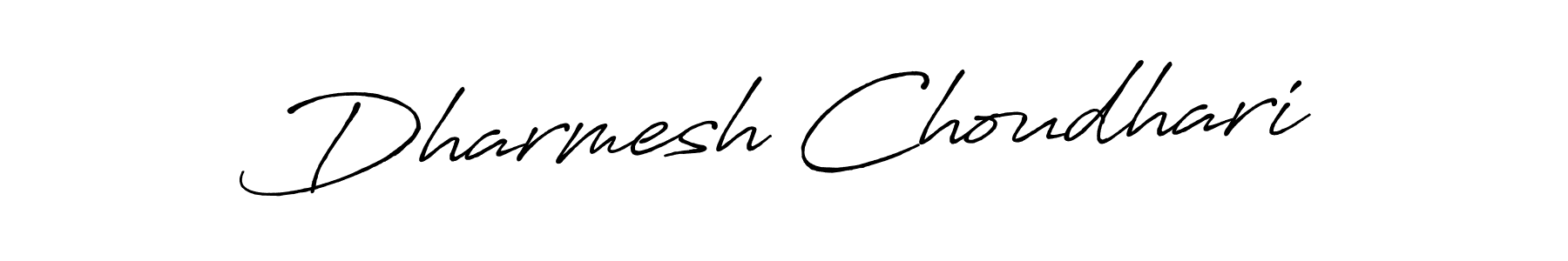 Create a beautiful signature design for name Dharmesh Choudhari. With this signature (Antro_Vectra_Bolder) fonts, you can make a handwritten signature for free. Dharmesh Choudhari signature style 7 images and pictures png