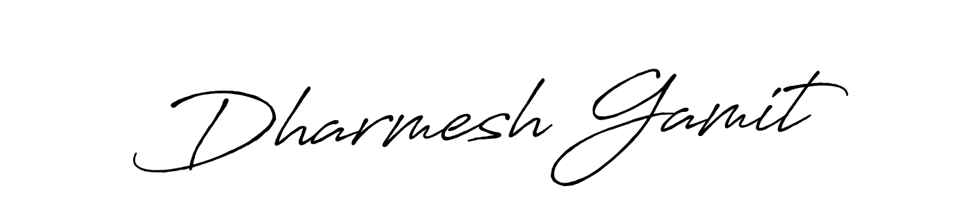 Antro_Vectra_Bolder is a professional signature style that is perfect for those who want to add a touch of class to their signature. It is also a great choice for those who want to make their signature more unique. Get Dharmesh Gamit name to fancy signature for free. Dharmesh Gamit signature style 7 images and pictures png