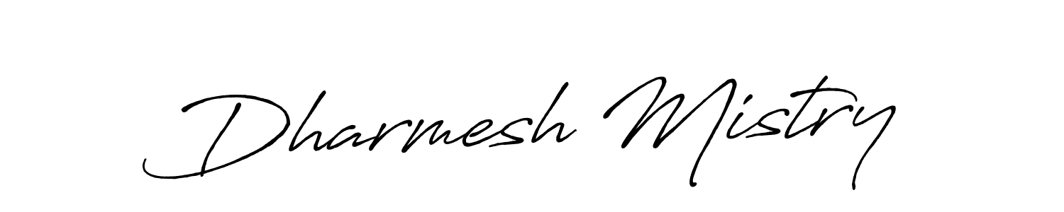 Make a beautiful signature design for name Dharmesh Mistry. With this signature (Antro_Vectra_Bolder) style, you can create a handwritten signature for free. Dharmesh Mistry signature style 7 images and pictures png