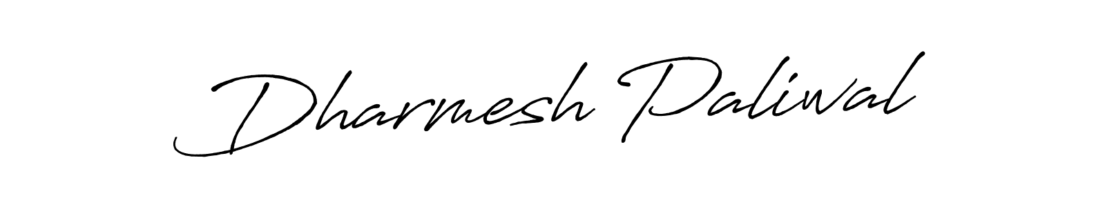 Also we have Dharmesh Paliwal name is the best signature style. Create professional handwritten signature collection using Antro_Vectra_Bolder autograph style. Dharmesh Paliwal signature style 7 images and pictures png