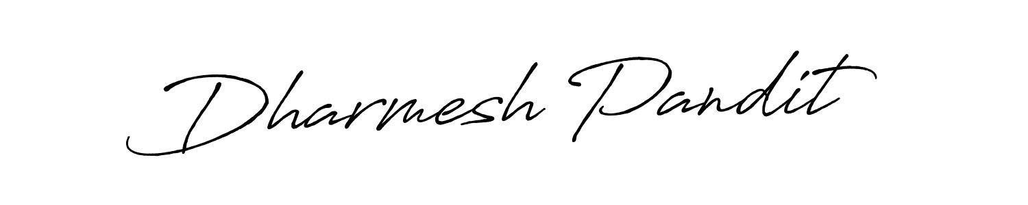 How to make Dharmesh Pandit signature? Antro_Vectra_Bolder is a professional autograph style. Create handwritten signature for Dharmesh Pandit name. Dharmesh Pandit signature style 7 images and pictures png