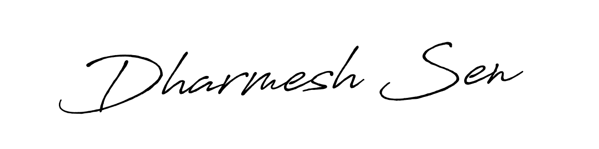You should practise on your own different ways (Antro_Vectra_Bolder) to write your name (Dharmesh Sen) in signature. don't let someone else do it for you. Dharmesh Sen signature style 7 images and pictures png