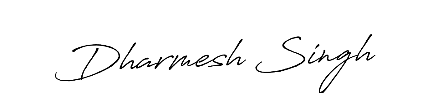 Make a beautiful signature design for name Dharmesh Singh. With this signature (Antro_Vectra_Bolder) style, you can create a handwritten signature for free. Dharmesh Singh signature style 7 images and pictures png