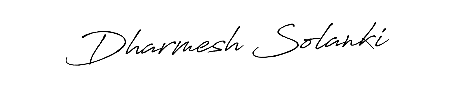 Create a beautiful signature design for name Dharmesh Solanki. With this signature (Antro_Vectra_Bolder) fonts, you can make a handwritten signature for free. Dharmesh Solanki signature style 7 images and pictures png