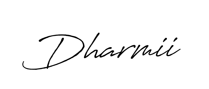 Create a beautiful signature design for name Dharmii. With this signature (Antro_Vectra_Bolder) fonts, you can make a handwritten signature for free. Dharmii signature style 7 images and pictures png