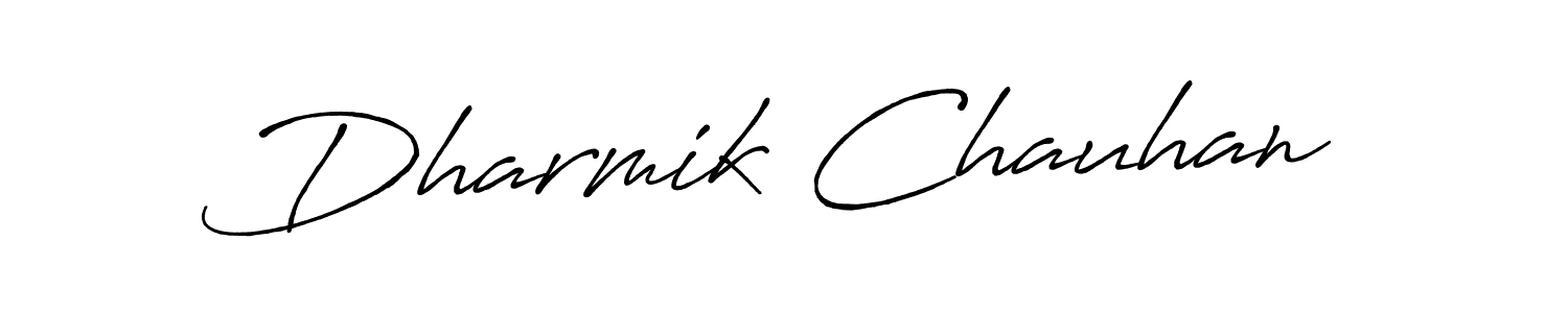 This is the best signature style for the Dharmik Chauhan name. Also you like these signature font (Antro_Vectra_Bolder). Mix name signature. Dharmik Chauhan signature style 7 images and pictures png