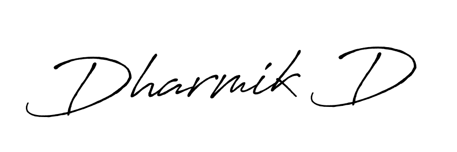 Also You can easily find your signature by using the search form. We will create Dharmik D name handwritten signature images for you free of cost using Antro_Vectra_Bolder sign style. Dharmik D signature style 7 images and pictures png