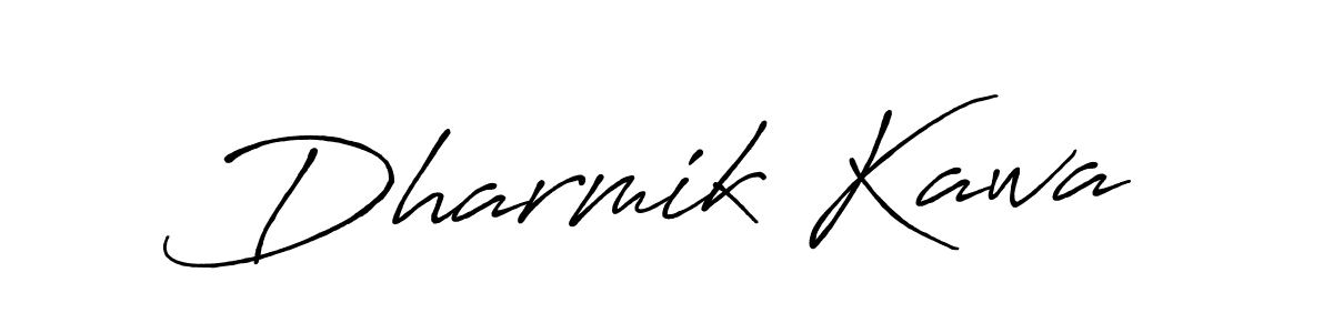 Make a beautiful signature design for name Dharmik Kawa. With this signature (Antro_Vectra_Bolder) style, you can create a handwritten signature for free. Dharmik Kawa signature style 7 images and pictures png