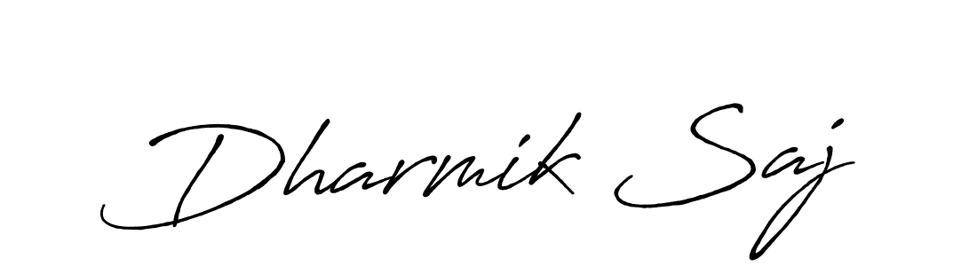 You can use this online signature creator to create a handwritten signature for the name Dharmik Saj. This is the best online autograph maker. Dharmik Saj signature style 7 images and pictures png
