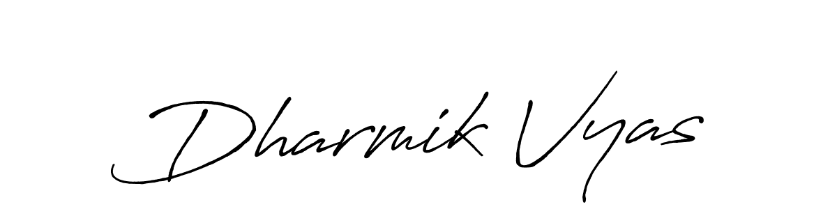 Design your own signature with our free online signature maker. With this signature software, you can create a handwritten (Antro_Vectra_Bolder) signature for name Dharmik Vyas. Dharmik Vyas signature style 7 images and pictures png