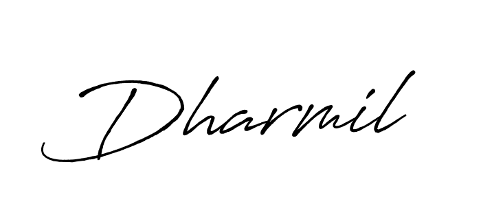 Make a beautiful signature design for name Dharmil. With this signature (Antro_Vectra_Bolder) style, you can create a handwritten signature for free. Dharmil signature style 7 images and pictures png