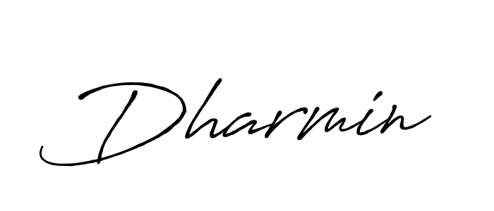 Use a signature maker to create a handwritten signature online. With this signature software, you can design (Antro_Vectra_Bolder) your own signature for name Dharmin. Dharmin signature style 7 images and pictures png