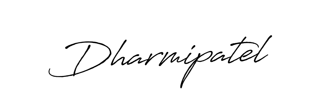 Create a beautiful signature design for name Dharmipatel. With this signature (Antro_Vectra_Bolder) fonts, you can make a handwritten signature for free. Dharmipatel signature style 7 images and pictures png