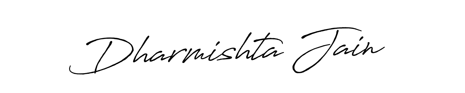 Dharmishta Jain stylish signature style. Best Handwritten Sign (Antro_Vectra_Bolder) for my name. Handwritten Signature Collection Ideas for my name Dharmishta Jain. Dharmishta Jain signature style 7 images and pictures png