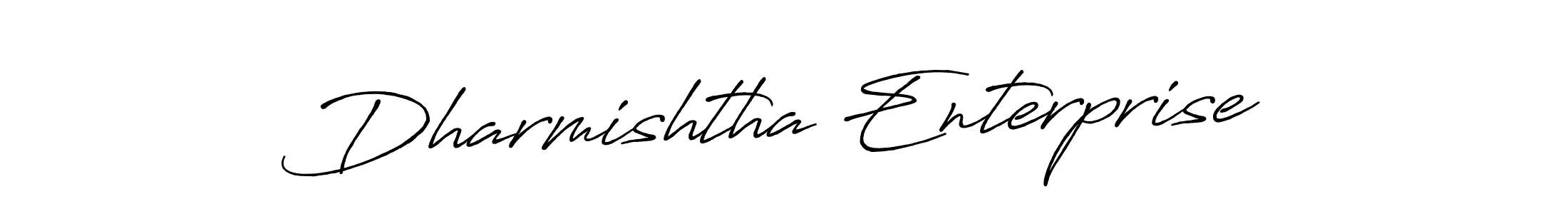 Create a beautiful signature design for name Dharmishtha Enterprise. With this signature (Antro_Vectra_Bolder) fonts, you can make a handwritten signature for free. Dharmishtha Enterprise signature style 7 images and pictures png