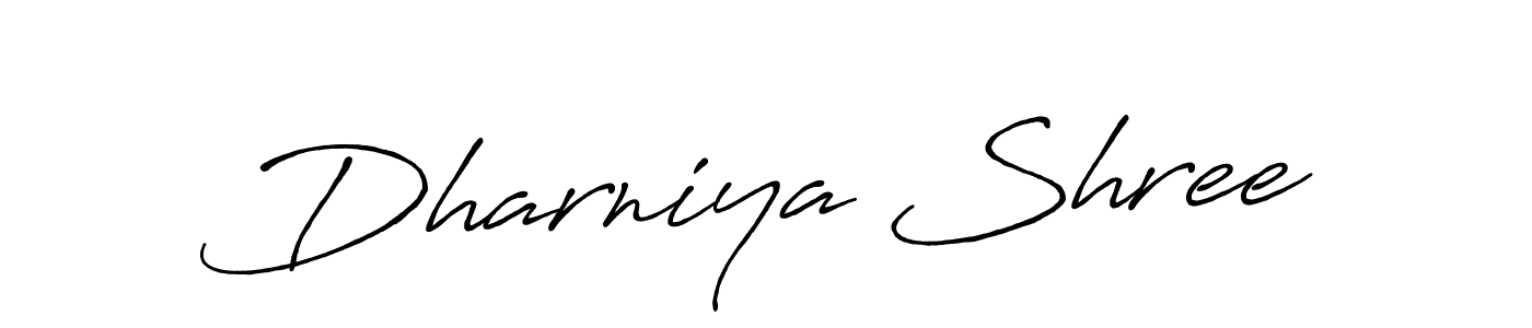 Once you've used our free online signature maker to create your best signature Antro_Vectra_Bolder style, it's time to enjoy all of the benefits that Dharniya Shree name signing documents. Dharniya Shree signature style 7 images and pictures png
