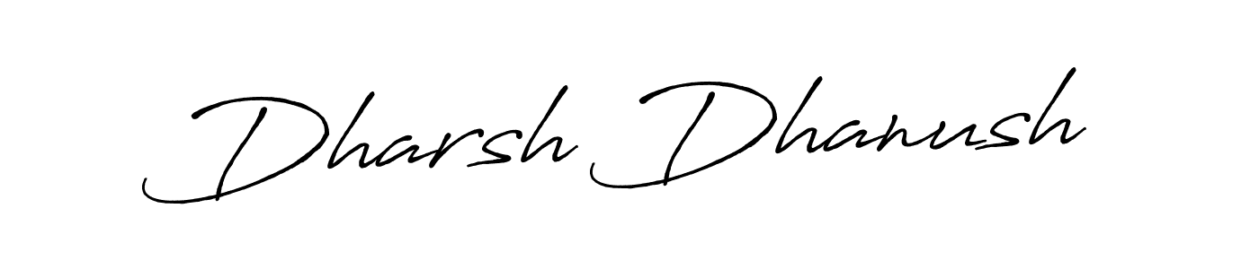 How to make Dharsh Dhanush name signature. Use Antro_Vectra_Bolder style for creating short signs online. This is the latest handwritten sign. Dharsh Dhanush signature style 7 images and pictures png