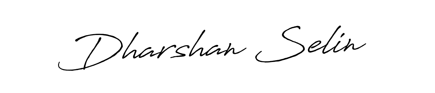 Antro_Vectra_Bolder is a professional signature style that is perfect for those who want to add a touch of class to their signature. It is also a great choice for those who want to make their signature more unique. Get Dharshan Selin name to fancy signature for free. Dharshan Selin signature style 7 images and pictures png