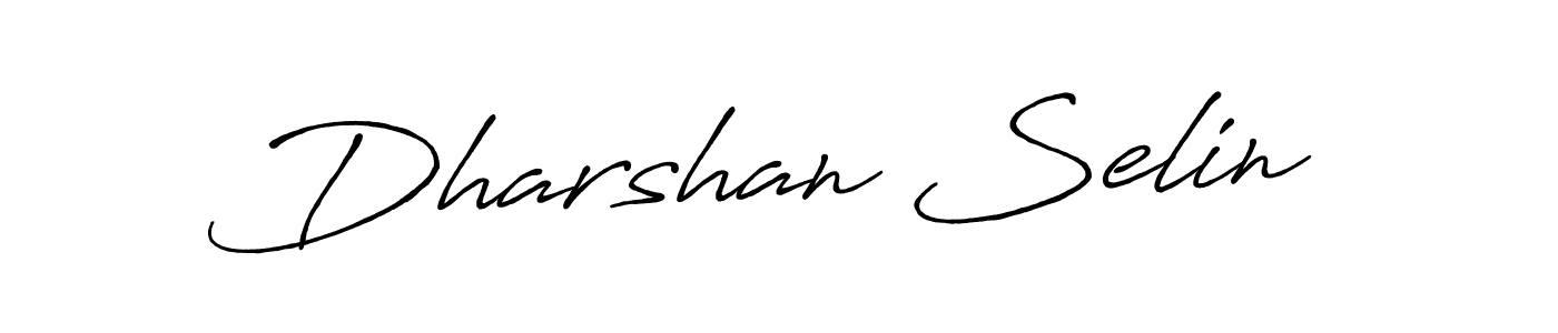 Make a beautiful signature design for name Dharshan Selin. Use this online signature maker to create a handwritten signature for free. Dharshan Selin signature style 7 images and pictures png