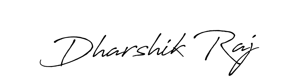 The best way (Antro_Vectra_Bolder) to make a short signature is to pick only two or three words in your name. The name Dharshik Raj include a total of six letters. For converting this name. Dharshik Raj signature style 7 images and pictures png