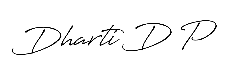 Design your own signature with our free online signature maker. With this signature software, you can create a handwritten (Antro_Vectra_Bolder) signature for name Dharti D P. Dharti D P signature style 7 images and pictures png