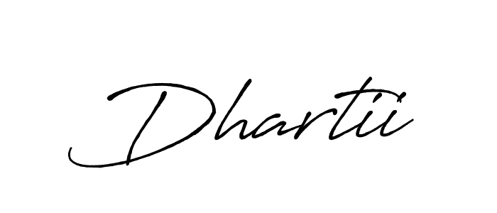 Dhartii stylish signature style. Best Handwritten Sign (Antro_Vectra_Bolder) for my name. Handwritten Signature Collection Ideas for my name Dhartii. Dhartii signature style 7 images and pictures png
