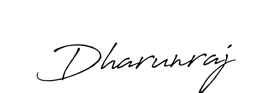 Create a beautiful signature design for name Dharunraj. With this signature (Antro_Vectra_Bolder) fonts, you can make a handwritten signature for free. Dharunraj signature style 7 images and pictures png