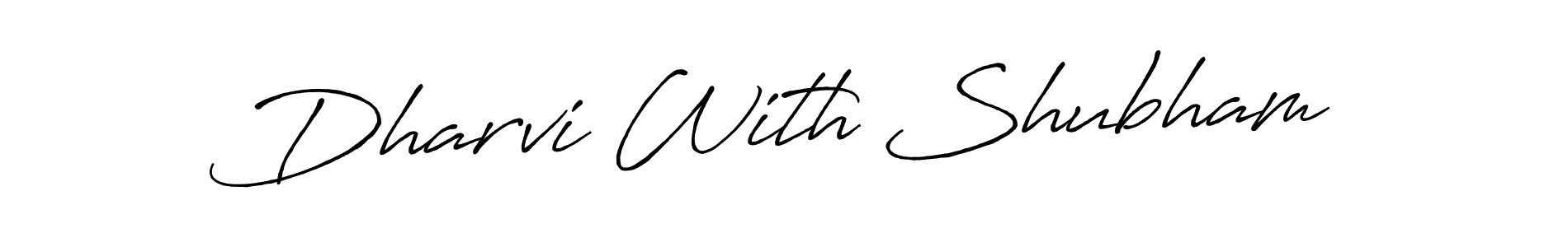 Create a beautiful signature design for name Dharvi With Shubham. With this signature (Antro_Vectra_Bolder) fonts, you can make a handwritten signature for free. Dharvi With Shubham signature style 7 images and pictures png