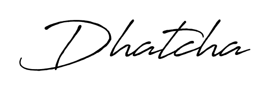 Make your name Dhatcha memorable on every contract using Antro_Vectra_Bolder autograph style. Instant transparent background export available. Dhatcha signature style 7 images and pictures png