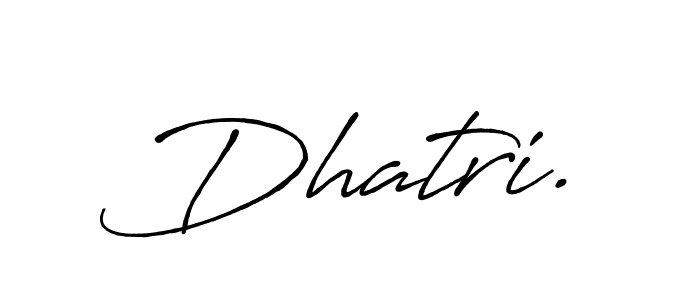 Use a signature maker to create a handwritten signature online. With this signature software, you can design (Antro_Vectra_Bolder) your own signature for name Dhatri.. Dhatri. signature style 7 images and pictures png