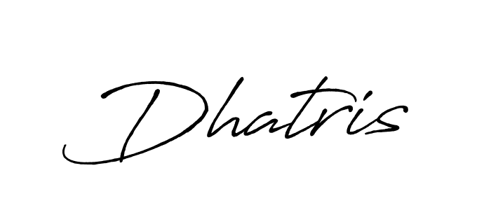 The best way (Antro_Vectra_Bolder) to make a short signature is to pick only two or three words in your name. The name Dhatris include a total of six letters. For converting this name. Dhatris signature style 7 images and pictures png