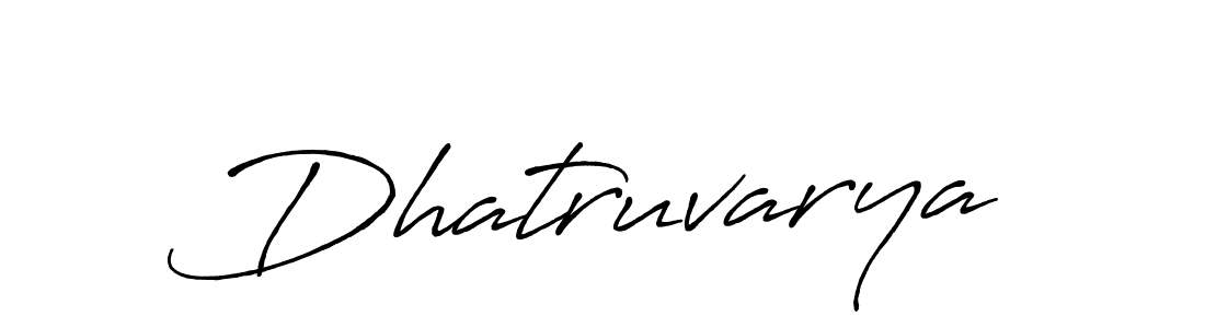 How to make Dhatruvarya name signature. Use Antro_Vectra_Bolder style for creating short signs online. This is the latest handwritten sign. Dhatruvarya signature style 7 images and pictures png