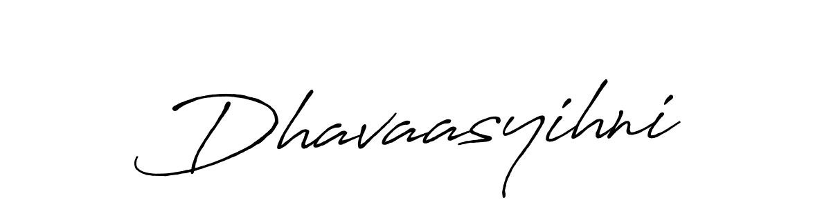 Use a signature maker to create a handwritten signature online. With this signature software, you can design (Antro_Vectra_Bolder) your own signature for name Dhavaasyihni. Dhavaasyihni signature style 7 images and pictures png