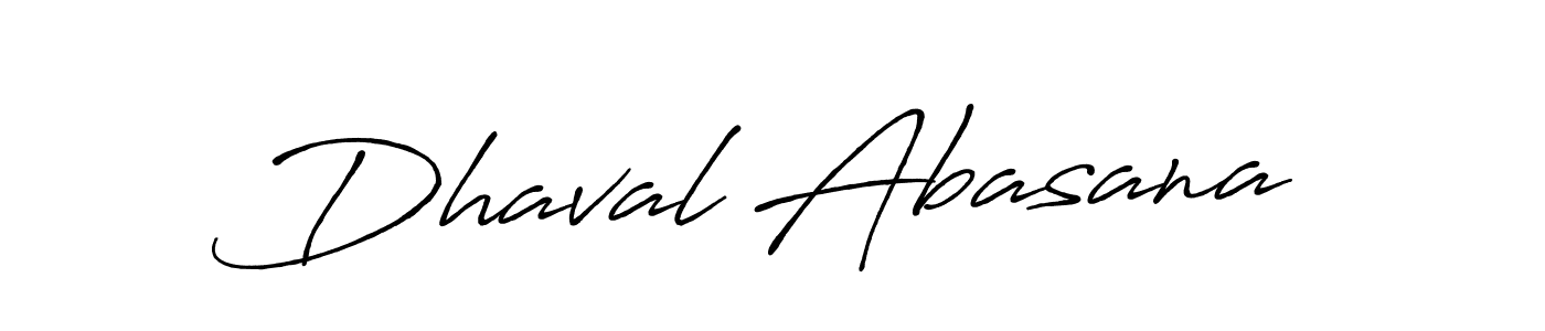 Use a signature maker to create a handwritten signature online. With this signature software, you can design (Antro_Vectra_Bolder) your own signature for name Dhaval Abasana. Dhaval Abasana signature style 7 images and pictures png