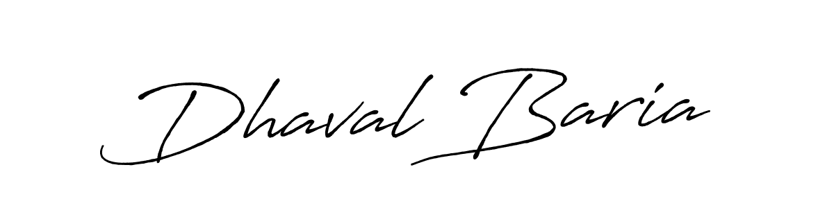 Dhaval Baria stylish signature style. Best Handwritten Sign (Antro_Vectra_Bolder) for my name. Handwritten Signature Collection Ideas for my name Dhaval Baria. Dhaval Baria signature style 7 images and pictures png